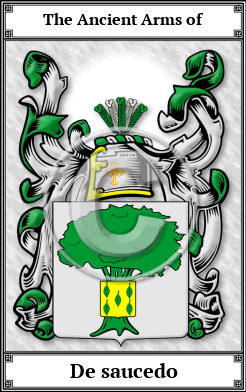De saucedo Family Crest Download (JPG)  Book Plated - 150 DPI